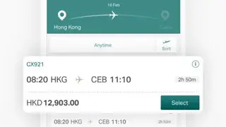 Cathay Pacific screenshot