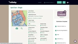 CDBaby screenshot