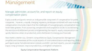 Certent Equity Compensation Management screenshot