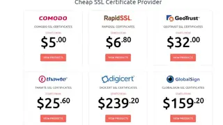 Cheap SSL Shop screenshot