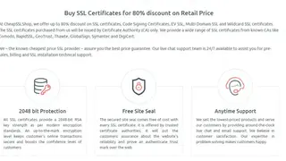 Cheap SSL Shop screenshot