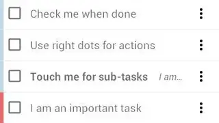 Checklist screenshot