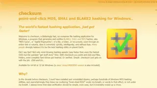 Checksum screenshot