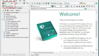 CHM Editor screenshot