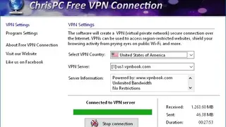ChrisPC Free VPN Connection screenshot