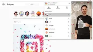 Chrome IG Story screenshot