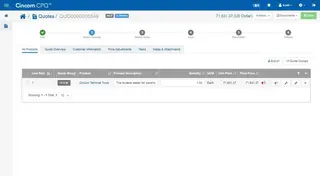 Cincom CPQ screenshot