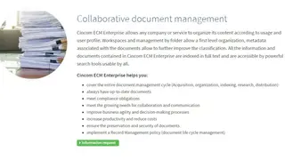 Cincom ECM screenshot