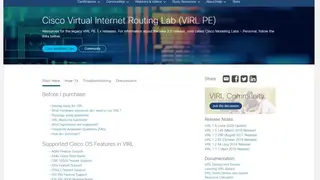 Cisco VIRL screenshot
