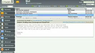 Citadel Mail Server screenshot
