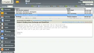 Citadel Mail Server screenshot