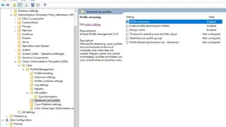 Citrix Profile Management screenshot