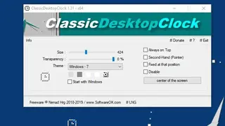 ClassicDesktopClock screenshot