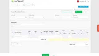 Cleartax GST software screenshot