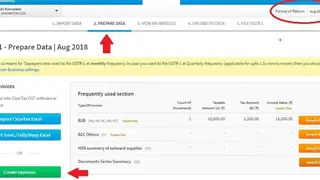Cleartax GST software screenshot