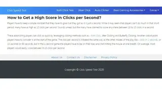 Click Speed Test screenshot