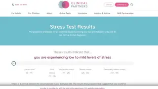 Clinical Partners Stress test screenshot