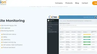 Clinion CTMS screenshot