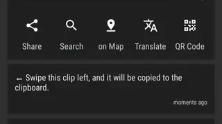 Clipboard Actions & Notes screenshot