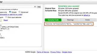 Closure Compiler screenshot