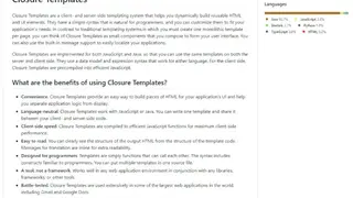 Closure Templates screenshot