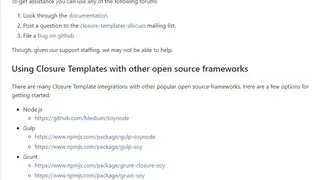 Closure Templates screenshot