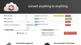CloudConvert Audio Converter screenshot