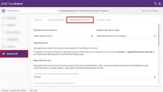 CloudEndure Disaster Recovery screenshot
