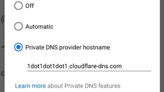 Cloudflare DNS screenshot