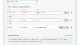 Cloudflare WAF screenshot