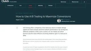 Clutch A/B Testing screenshot