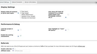CM Table Of Contents screenshot