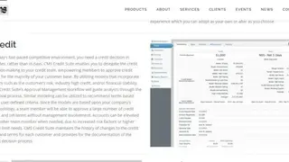 CMS Credit Suite screenshot