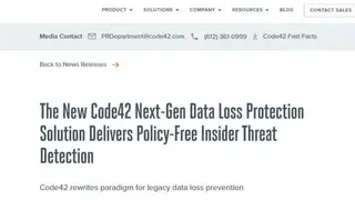 Code42 Next-Gen DLP screenshot