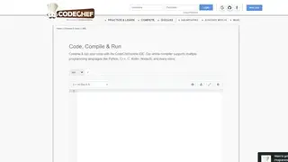 CodeChef IDE screenshot