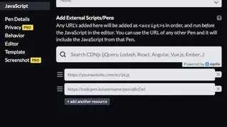 Codepen screenshot