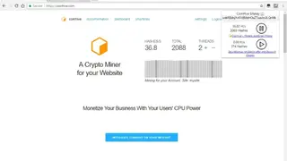 Coinhive screenshot