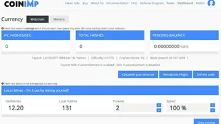 CoinIMP screenshot