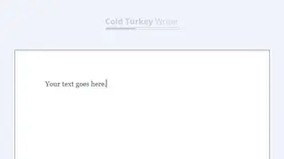 Cold Turkey Writer screenshot