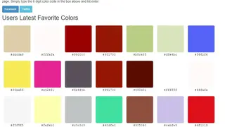 Color Hex Color Codes screenshot