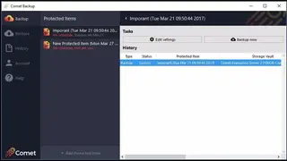 Comet Backup screenshot