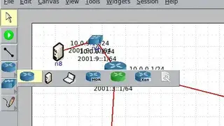 Common Open Research Emulator (CORE) screenshot