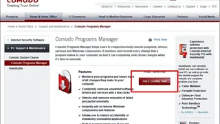 Comodo Programs Manager screenshot