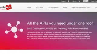 Complete API screenshot