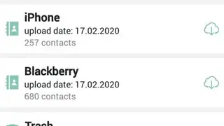Contaker. Transfer contacts. screenshot