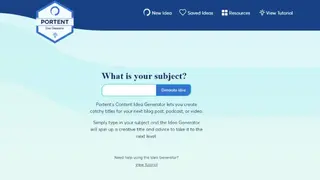 Content Idea Generator screenshot