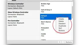 Controllers screenshot