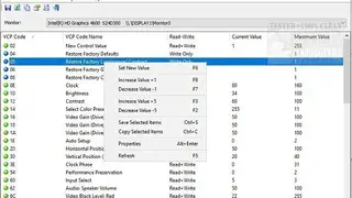ControlMyMonitor screenshot