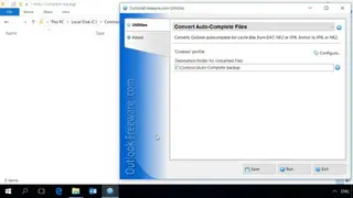 Convert Auto-Complete Files for Outlook screenshot
