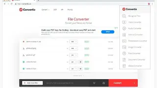 Convertio Online Audio Converter screenshot